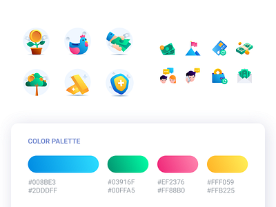 Fundtastic New Icons Designs app finance icon icon design icon set iconography illustration ui