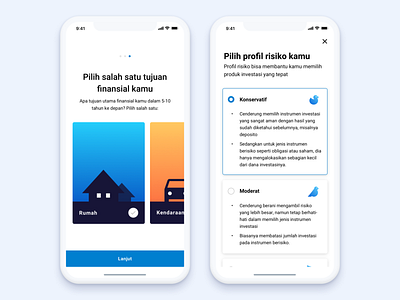 Fundtastic: Onboarding app cards finance fintech home icon illustration onboarding profile risk profile ui walkthrough