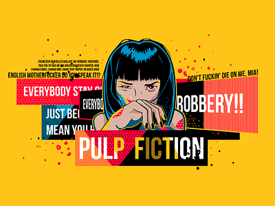 Mia art colorful girl illustration mia pulpfiction sexy tarantino vector