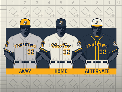 Baseball Uniform Design Template (3·2 Designs)