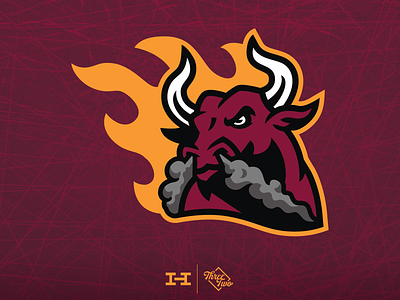 Kansas City Blaze bbq branding bulls custome flames food hat hatclub hockey kansas city logo sports