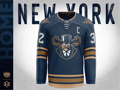 New York Bull Moose Uniforms branding bull moose esports hockey jersey logo mascot new york nhl roosevelt sports teddy uniforms