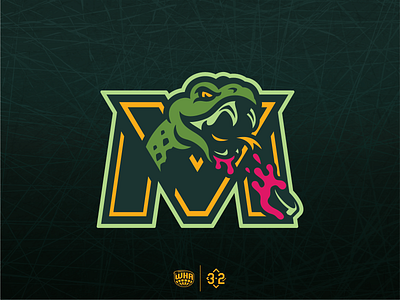 Miami Venom branding design florida hockey logo miami nhl snakes sports