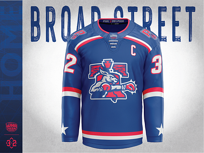 Broad Street Bruisers - Uniforms bell boxing branding freedom hockey ice kangaroo liberty logo patriots philadelphia sports