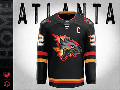 Atlanta Firebirds - Uniforms atlanta bird branding fire georgia hockey ice logo pheonix sports