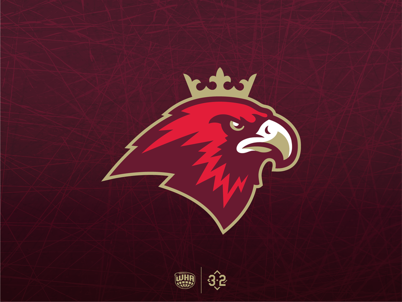 Montreal Reign bird branding canada esports hockey ice king logo montreal quebec red royalty sports