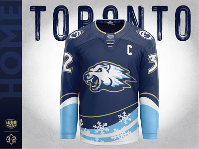 Toronto Frostbite - Uniforms bear blizzard branding canada frostbite hockey ice logo ontario polar snow sports toronto