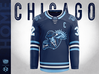 Chicago Bluesmen - Uniforms blues branding brothers chicago guitar hat hockey ice logo music sports