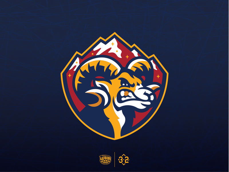 Colorado Rush bighorn branding colorado denver gold hockey ice logo mountains rams red rush sports