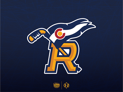Colorado Rush - Alternates bighorn branding colorado denver gold hockey ice logo mountains rams red rush sports