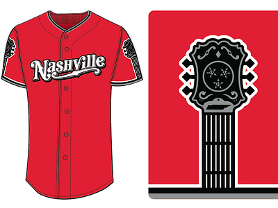 Nashville Sounds Red Alternate Jersey