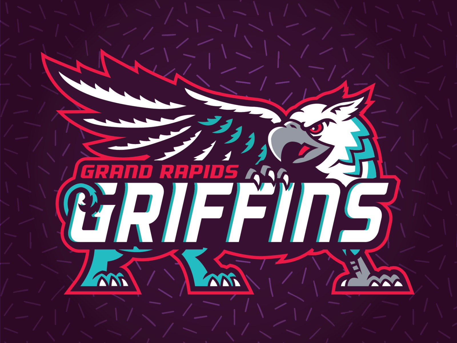 Grand Rapids Griffins 90's Night Logos by Brandon Lamarche on Dribbble