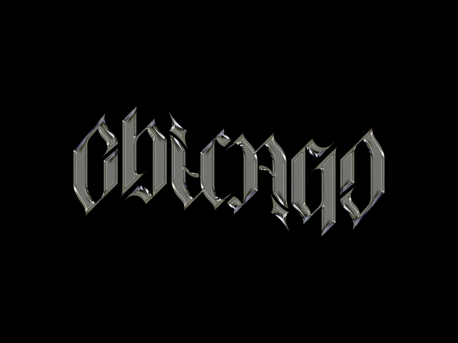 Chicago Ambigram ambigram chicago chrometype gif graphic design logotype motion graphics typography wordmark
