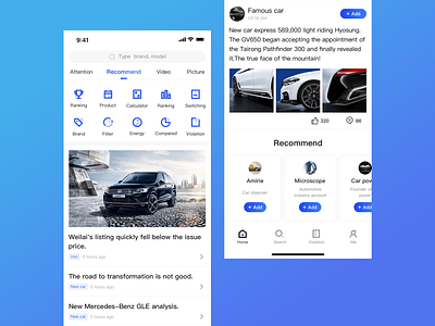 Automotive app design app icon ui