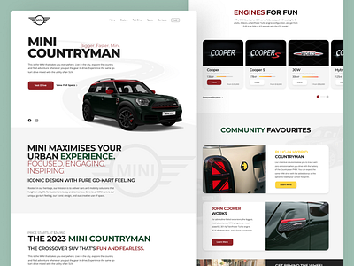 Web site design: Mini Countryman landing page