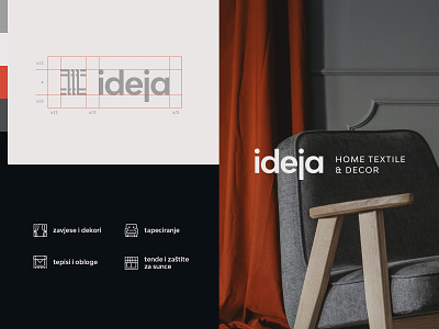 Ideja pt.1 branding fabrics identity logo minimal simple textile