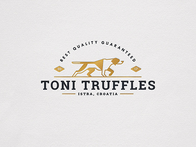 Toni Truffles company dog hunting logo minimal pointer simple truffles