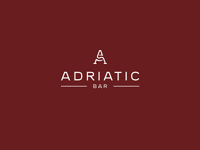 Adriatic bar brand company elegant identity logo simple symbol