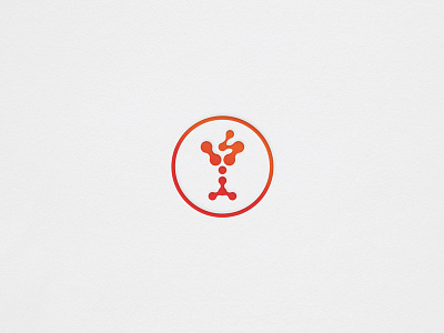 Martini Rosso icon logomark martini molecule simple