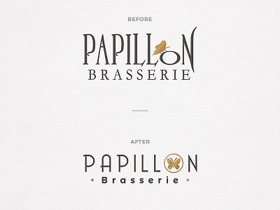 Papillon brasserie brasserie butterflies butterfly identity logo papillon restaurant