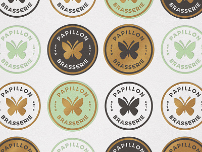 Papillon brasserie pt.2 badge brasserie butterflies butterfly papillon