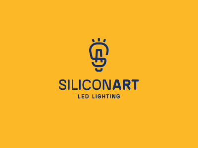 SILICONART pt.2 brand icon identity led lighting lightbulb logo logotype minimal outline simple