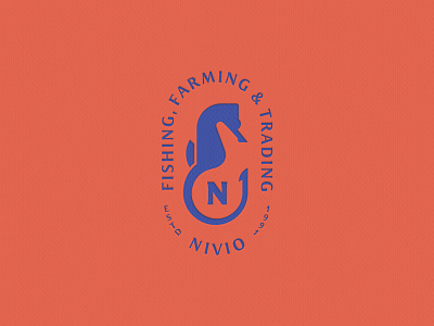 Nivio pt.2 alternate logo badge fishing hook identity seahorse