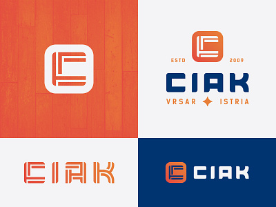 CIAK c custom type floor identity letter logo