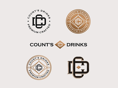 Count's drinks pt.2 badge branding count craft drinks identity logo