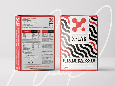 X-LAB pt.1 hair minimal modern packaging supplement
