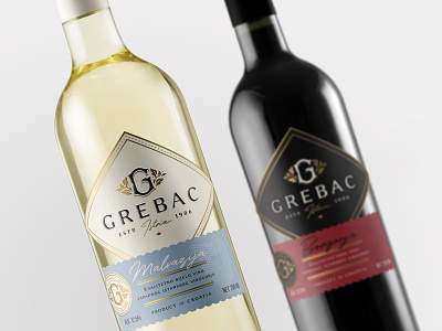 Grebac pt.3 gold foil label ornate packaging traditional wine