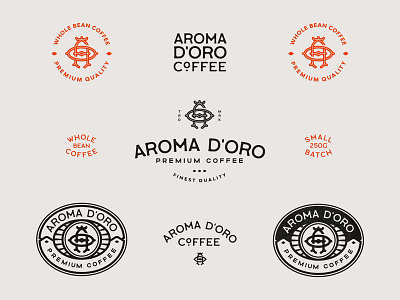 Aroma d'Oro pt.1 brand identity branding coffee logo marks