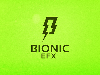 Bionic EFX branding energy drink nutrition lightning lightning bolt logo