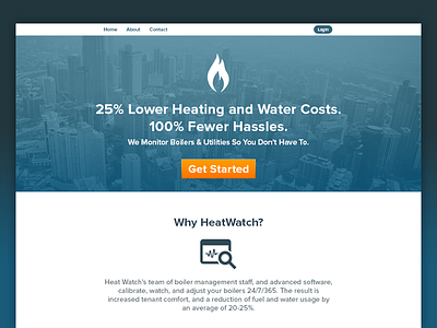 HeatWatch landing landing page ui ux web website