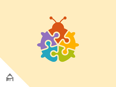 Puzzle Ladybug Custom Logo