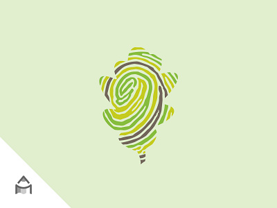 Fingerprint Leaf Custom Logo