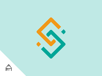 S Interlaced Squares Custom Logo