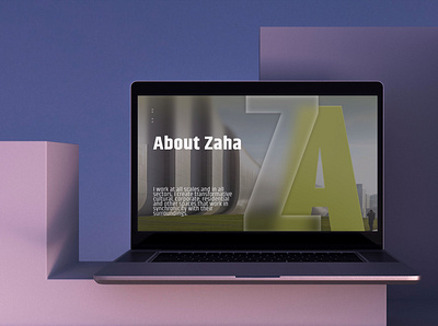 Landing page for architectural company design modern ui ux web website design zaha hadid