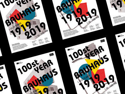 BAUHAUS 100st YEAR Poster color design designer graphic portfolio poster poster design posterart style typography