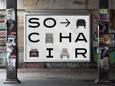 So Chair Outdoour Poster basic brand branding design designer graphic logo style type typography vector