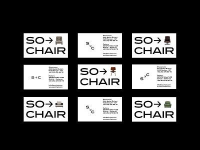 So Chair Business Card business logo businesscard design designer designer logo logo design logo designer logo mark typography typography design typography logo