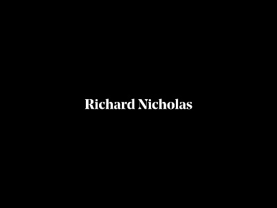 Richard Nicholas Logo black black and white blackandwhite designer designer logo logo logo design logotype