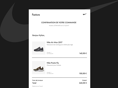 E-mail Receipt • Daily UI 017