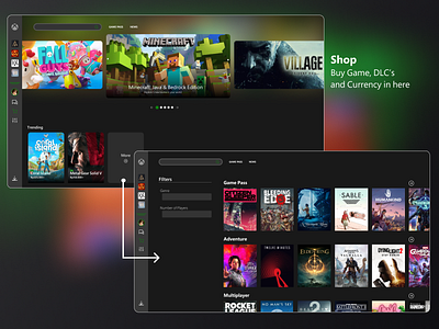 Proj 3 : Xbox Launcher/ Dekstop Application (Shop)