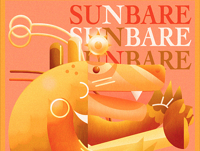 Sun Bare bear branding design graphic design illustration vector