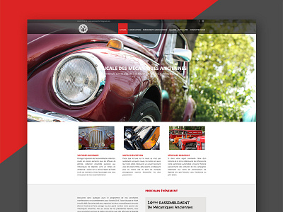 Amicales des Mécaniques Anciennes association event motorbike old car ui ux website