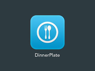 Dinnerplate app dinner food fun icon inconography ios modern plate simple