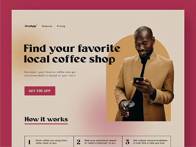 JavaApp Landing Page Concept app coffee design marketing product ui ux web web design website