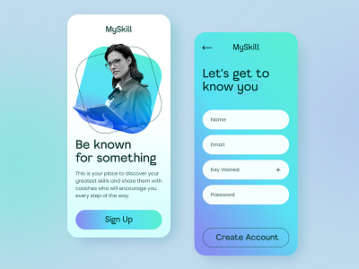 MySkill Mobile Concept app design learning app mobile mobile ui uiux ux ux design web webdesign
