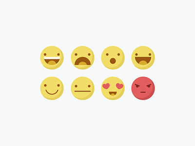 Emojis Pt.1 angry chat emoji emojis expressions happy icons illustrations love sad set